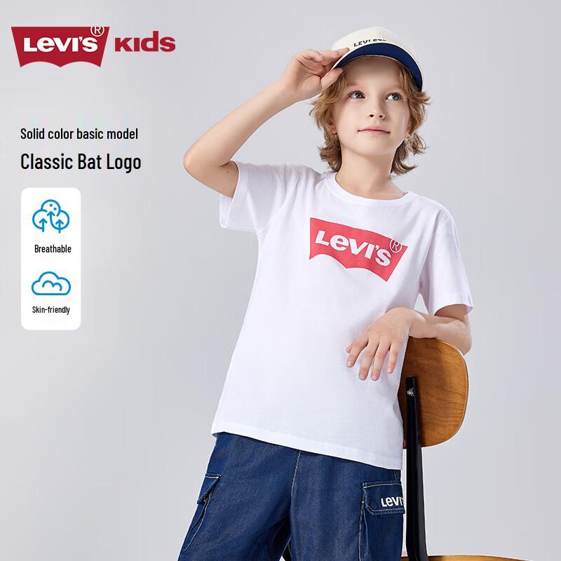 

Levi s Летняя футболка для мальчиков 2025 года, из чистого хлопка, с коротким рукавом XL