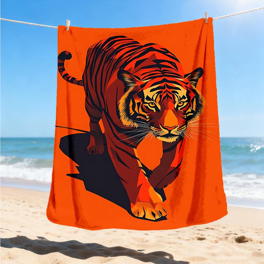 Плечистый плед с принтом тигра для улицы, Мягкий и удобный плед, Повседневный теплый плед для улицы, Плед для кемпинга и путешествий, Хороший подарок на день рождения 1193 80x120cm(31x47inch)