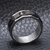 8MM Roterande Kors Rostfritt Stål Ring Minimalistiska Mode Smycken för Män Kvinnor
