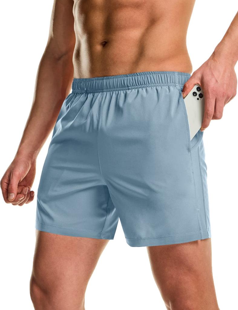 Tesla Running Shorts with Inner Active Dry Athlete Men's Breathable, Moisture-Wicking, Quick-Drying Dri-Fit Lining, 5-Inch Length, Shorts,