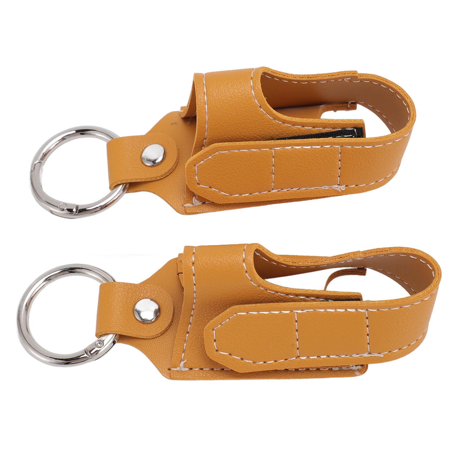 

2pcs Inhaler Carrying Holder Clasp Closure Carabiner Clip Portable PU Leather Inhaler Protective Holder