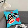 PPaul FFrank Cartoon Cushion Cover Pillowcase Ultra Soft Skin Friendly Fabric Cloud Like Comfort Concealed Zipper