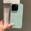 Applicable to iPhone17 ProMax full screen polka dot leather pattern mobile phone protective case 17/16 large hole 14 simple hair