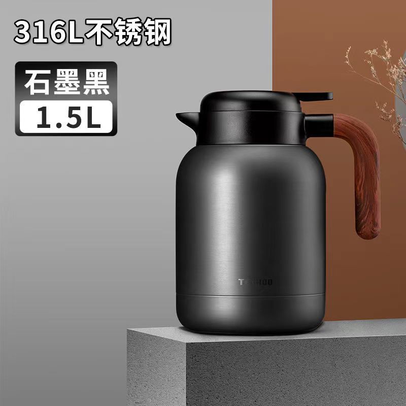316 Stainless Steel High-grade Thermal Insulation Pot, Household Kettle, Red Warm Pot, Large Capacity Hot Water Bottles, New