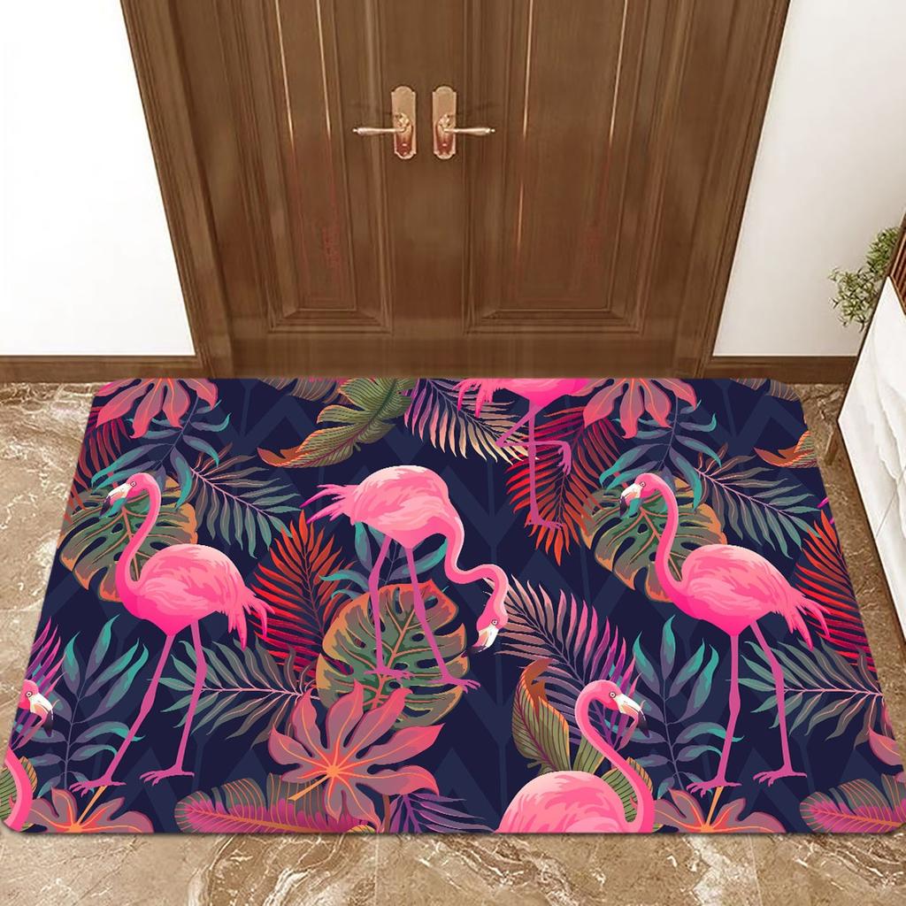1PC Flowers Pattern Home Door Mats Kitchen Rugs Non-Slip Pop Design Bathroom Rugs Bath Mat Carpet for Home Sink Laundry Decor