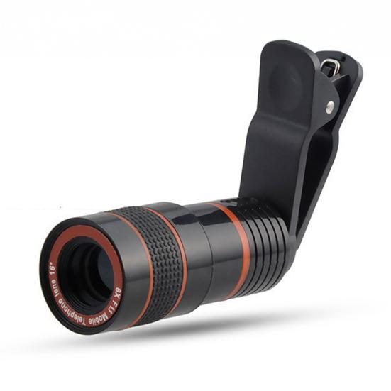 8X Objektiv fotoaparátu telefonu s klipem Lehký Snímání fotografií a videa Mobilní telefon Externí fotoaparát Nástavec objektivu s dlouhým ohniskem Příslušenství k telefonu