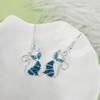 1Pair Exquisite Fashion Elegant Gift Opal Cat Earrings Jewelry Drop Dangle Hook Ear Stud