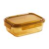 LOCK&LOCK Amber Rectangular Glass Food Container