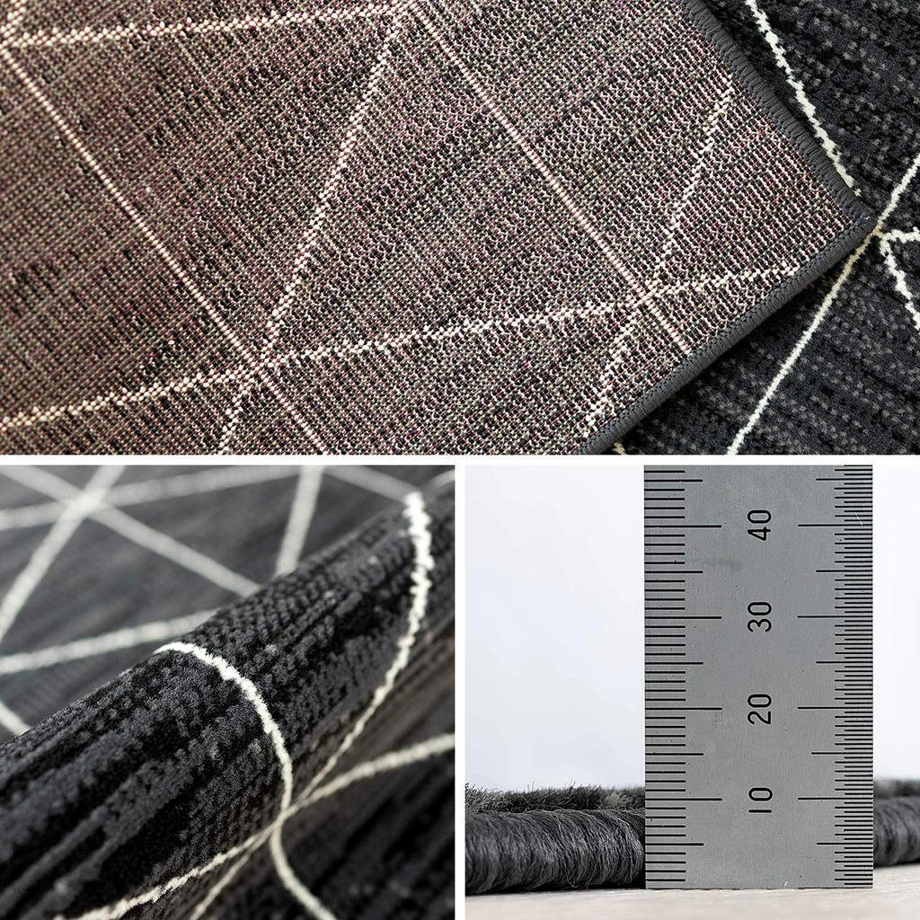 Sayan Sayan Geometric Beni Warren Style Rug Mat High Price 200x250 3 Tatami Dark Gray