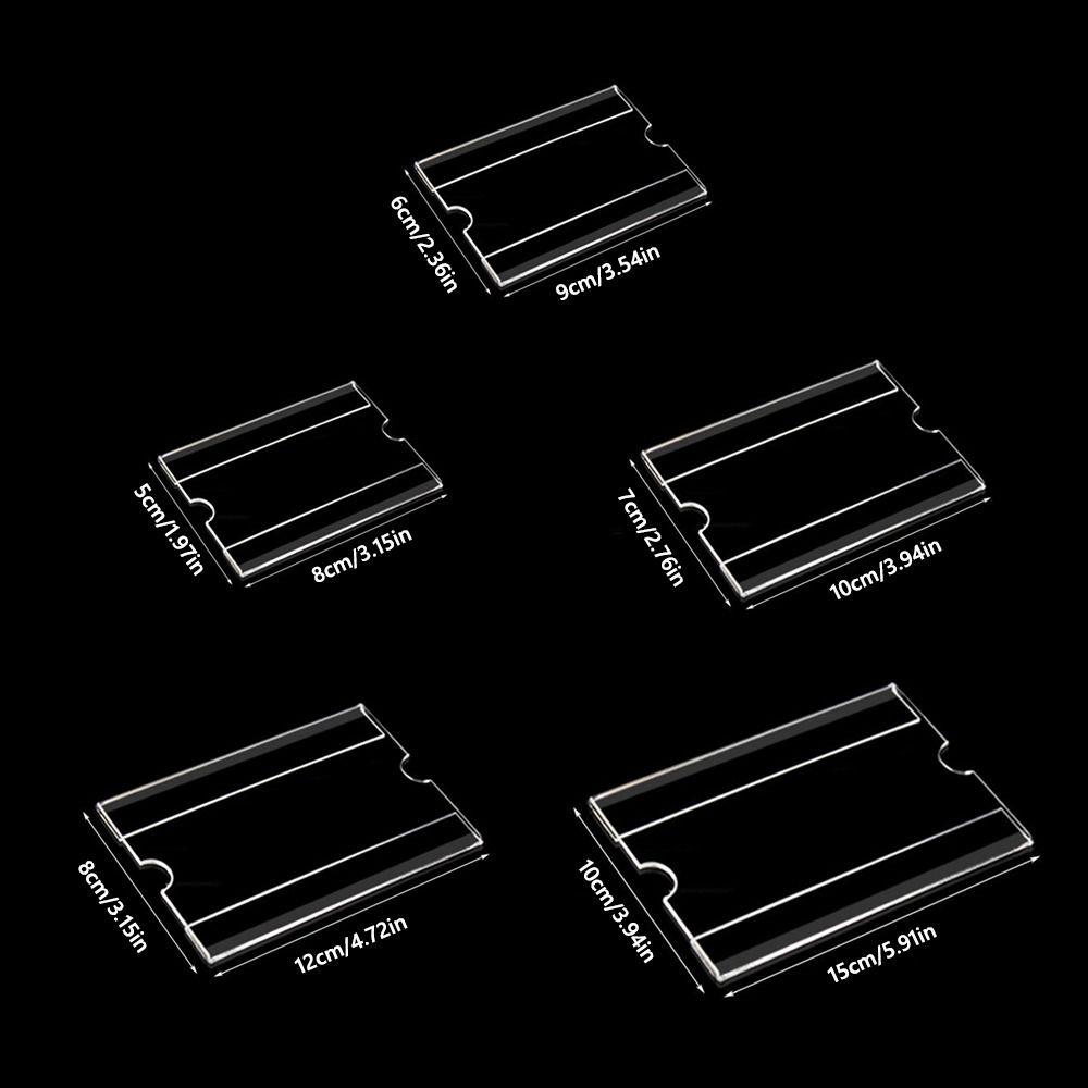 10PCS/Set New Acrylic Price Tag Holder Transparent Self Adhesive Label Sign Shelf Label Display Stand Office Use