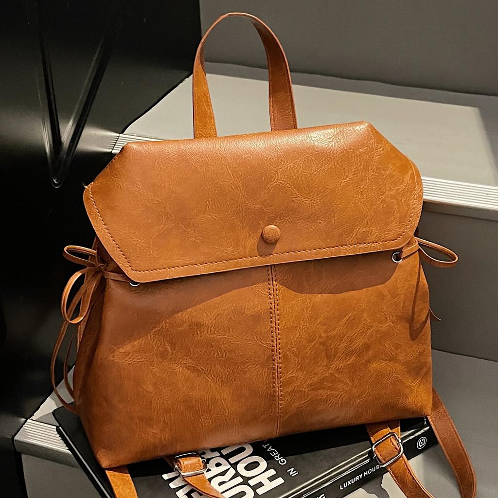 College style retro backpack women's bag 2025 new large-capacity British travel backpack casual commuter mailman bag