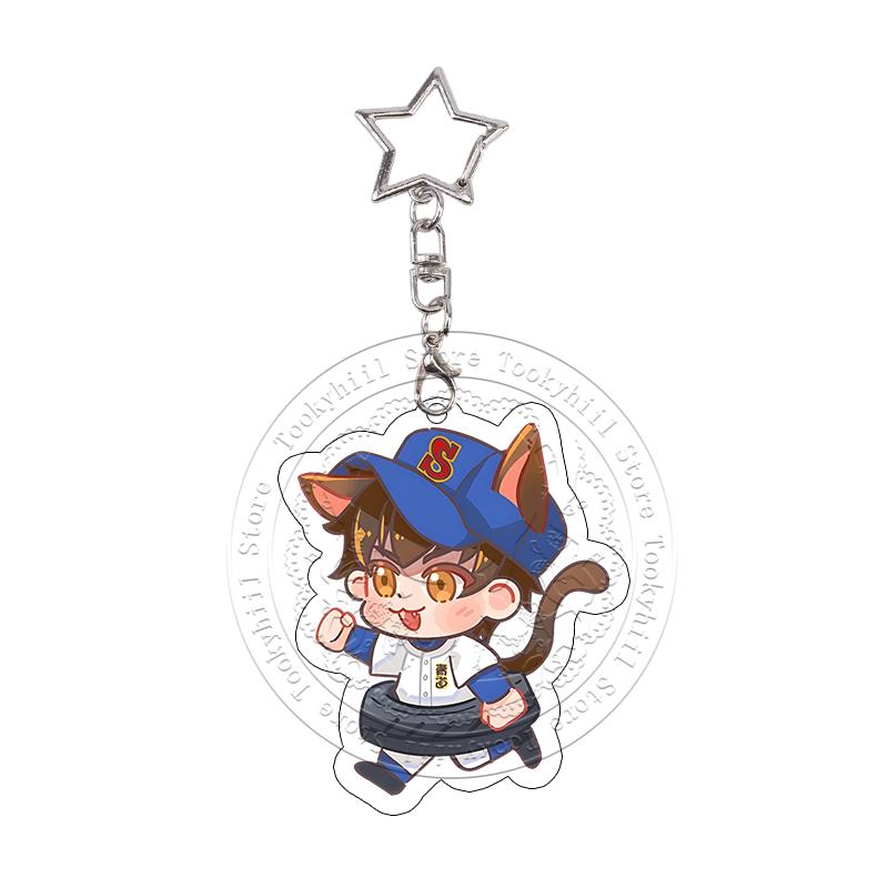 40 Styles Ace of Diamond Acrylic Keychain Chibi Cartoon Characters Eijun Sawamura Kazuya Miyuki Satoru Furuya Backpack Charm 4-5cm