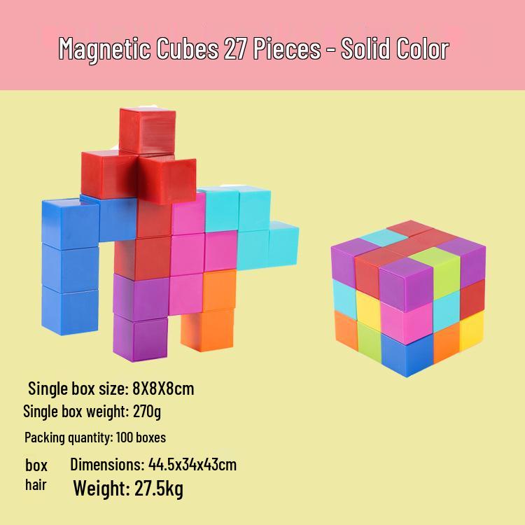 Magnetic Cube Puzzle Blocks for Kids STEM Learning