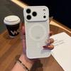 Thin and Light Borderless Heat Dissipation Magnetic Case, Suitable for iPhone17pm Mobile Phone Case, Apple 16pm Honeycomb Summer Ventilation