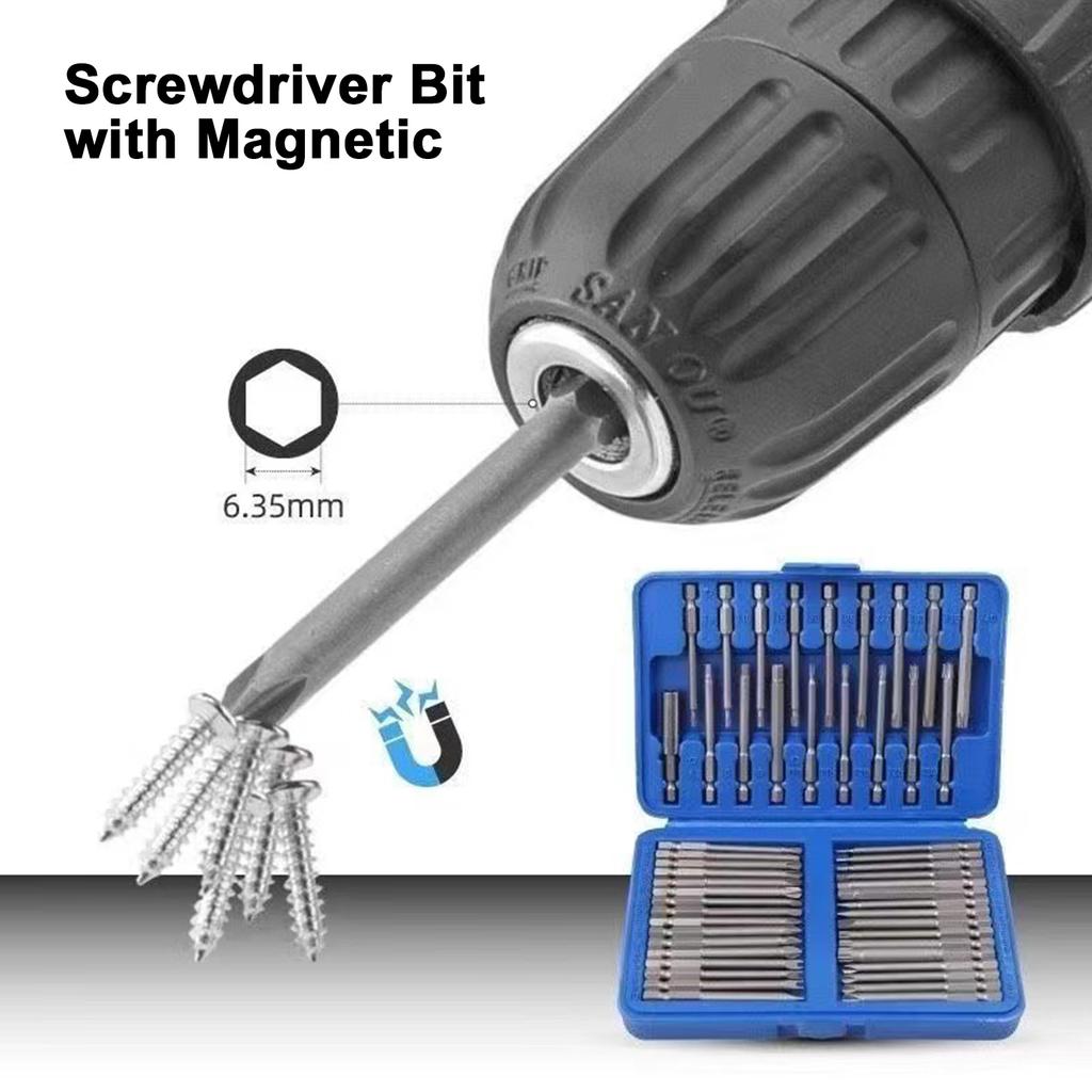 50Pcs Screwdriver Bit Set Security Bit Set Extra Long Magnetic Driver Kit Drill Screwdriver Bit Set Screw Driver Bits