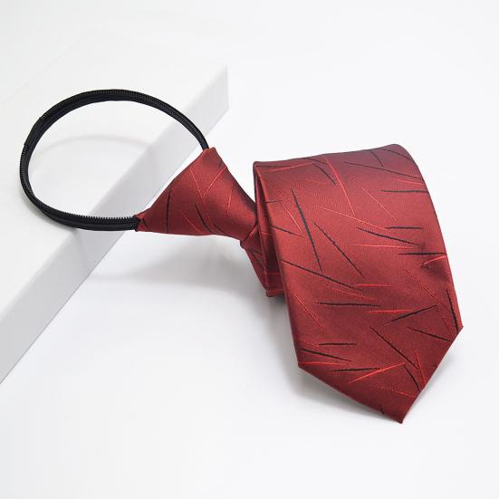 Men Business Tie Multiple Pattern Designs Rich Colors No Knot Casual Neck Tie Banquet Wedding Party Necktie
