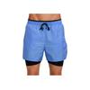 7" 2-In-1 Running Shorts Solid Color Drawstring Two-Layer Side Split Casual Shorts Men Shorts Blue FB8544-450