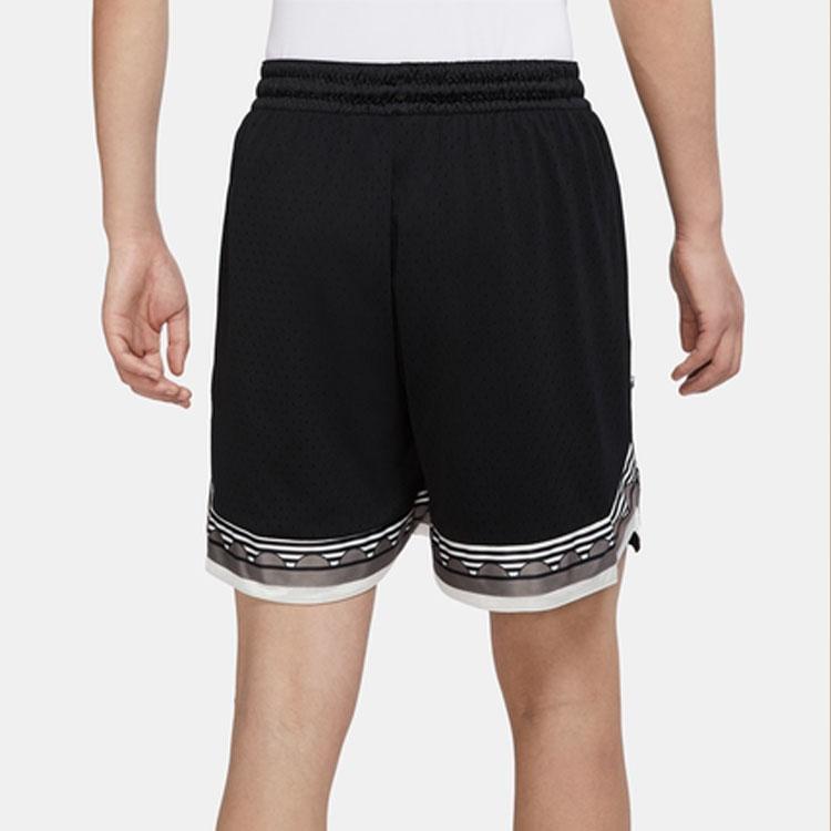 Nike Dri-Fit Siateczkowe Casualowe Sportowe Szybkoschnące Oddychające Odprowadzające Wilgoć Sznurowane Krótkie Spodenki Koszykarskie Męskie spodenki Czarne DQ5657-010