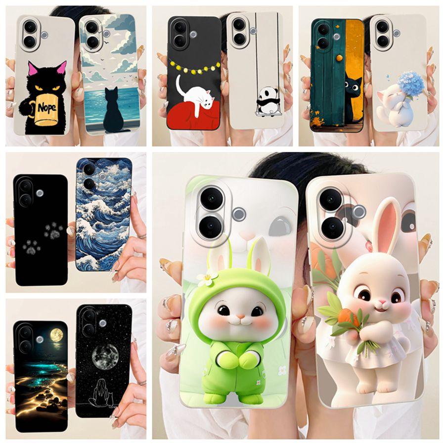 For Vivo V60 Lite v 60 5G Case Rabbit Painted Cover Soft Silicone Matte Phone Case For VivoV60 V 60Lite 4G 5G Cover animal Capa