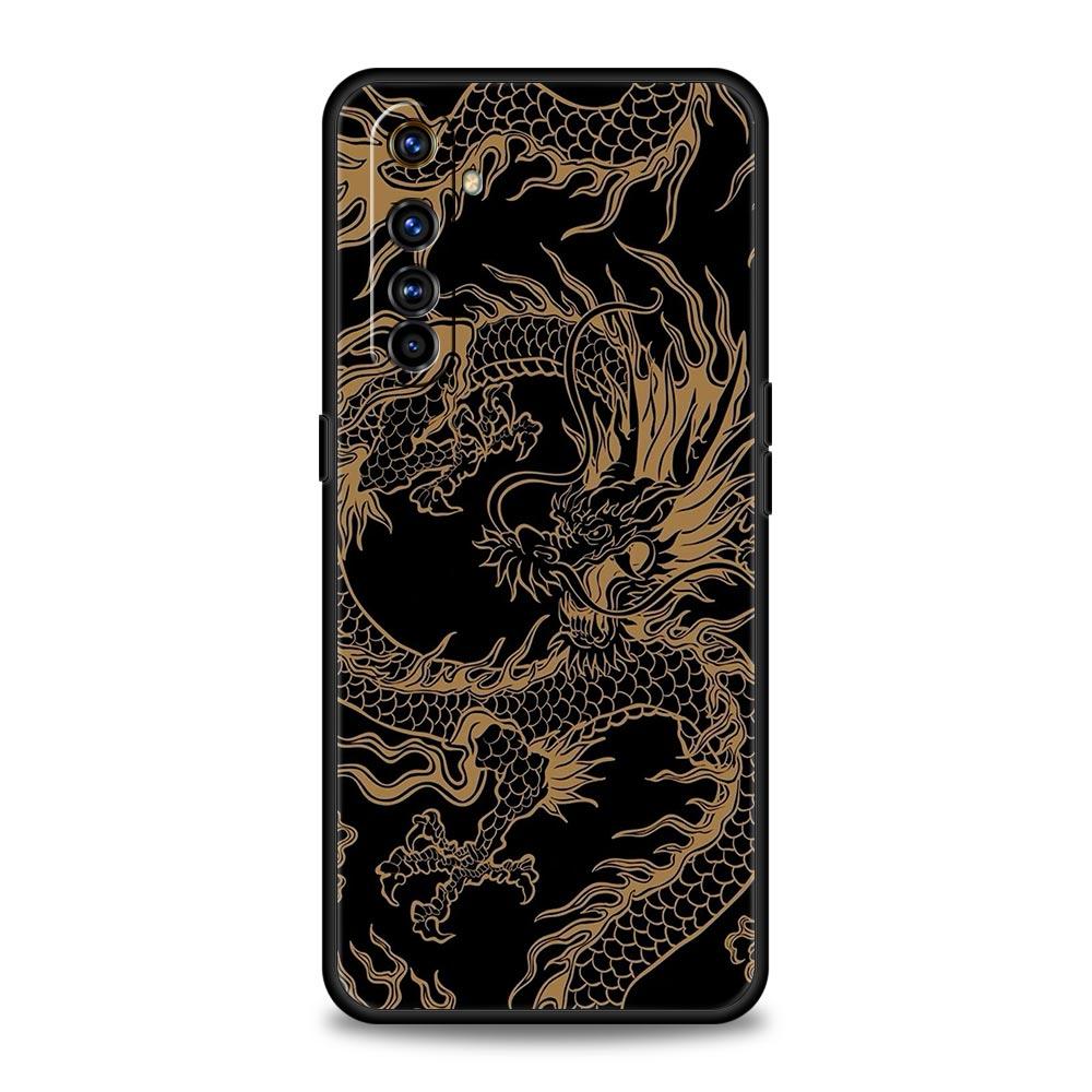 For Realme GT Neo 2 3 3T 5 Phone Case 12 11 5G 10 9 8 5G 7 6 GT5 GT3 GT2 Pro C21 C11 C25 C35 Cover Illusory Color Chinese Dragon