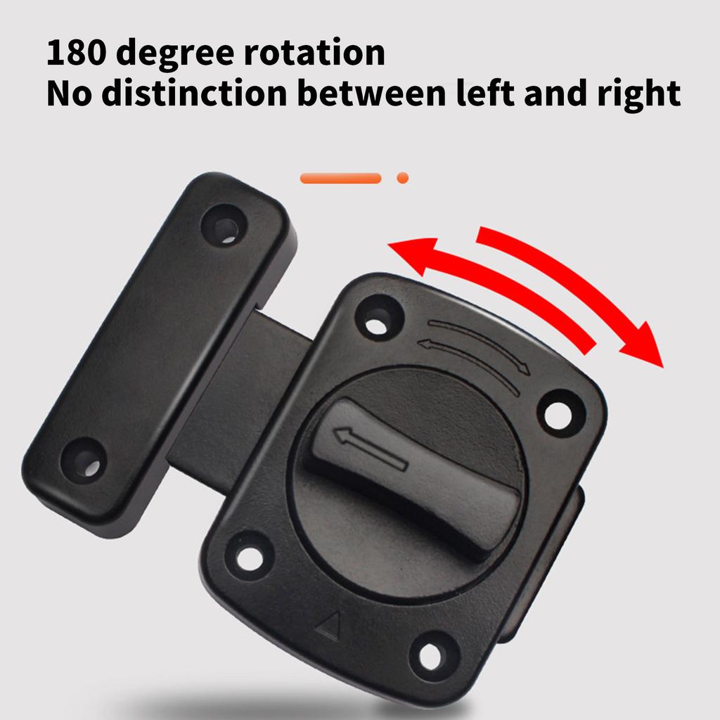Door Latches with Smooth Rotation Stable Security Lock Heavy Duty Rotating Latches Set for Bathroom & Furniture Security