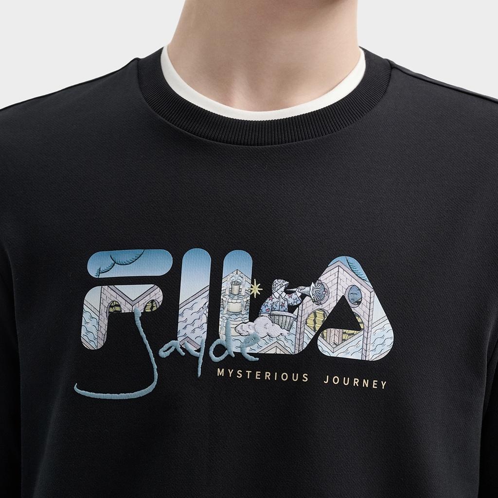 New FILA Sweatshirt Men's Jet Black F11M438204FBK
