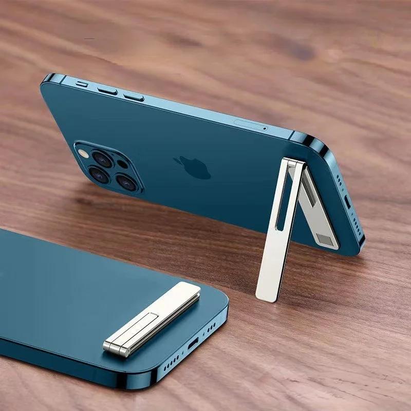Manyetik Ultra İnce Katlanabilir Cep Telefonu Tutucu Braketi Metal Alaşımlı Masaüstü Cep Telefonu Standları Evrensel Telefon Desteği Ayaklık