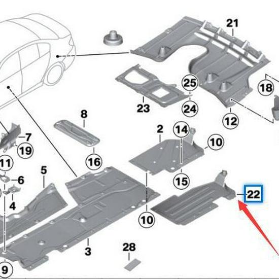 BMW 3 Series F35 Body Underguard 51717289701/51717289702