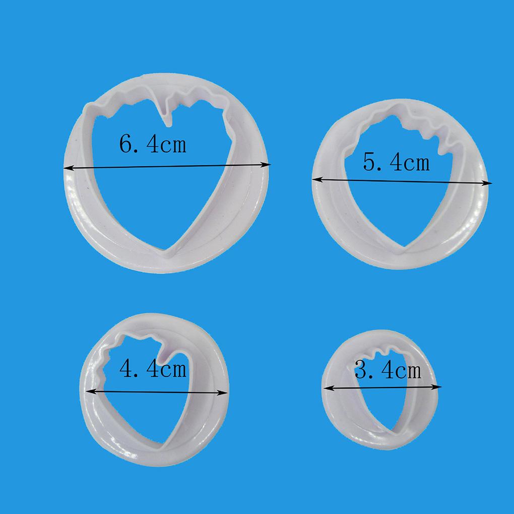 4 stk Blomsterblader Mønster Skjæremaler Kakeformer Sett Slitesterke Kakeskjærere Dekorasjonstilbehør Husholdningsbruk