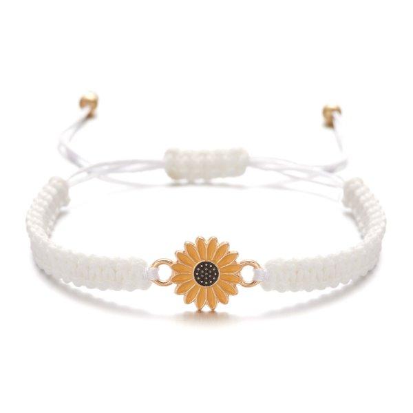 Boho Handmade Cartoon Star Flower Daisy Bracelet for Girl Women Strap Rope Bracelets Friendship Couples Jewelry Gift
