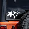 2PCS Stars Decal -5.91"x3.74" - Waterproof Aesthetic Stickers, Suitable for Car, Laptop, Motorcycle Racing, Durable Vinyl Stickers |#AZ167 (White)