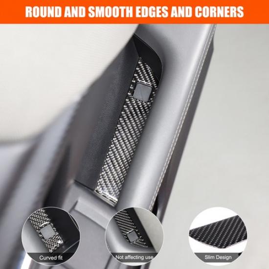 Soft Carbon fiber Interior Armrest Slot trim sticker for Subaru Crosstrek 2024+