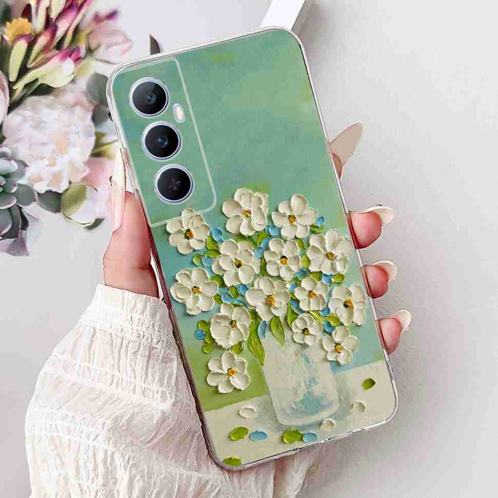 Für Realme C65 4G 2024 Hülle Weiche Silikon Bunte Schmetterling Hülle Für Realme C 65 C65 Fundas RMX3910 Vollständige Schutzhülle