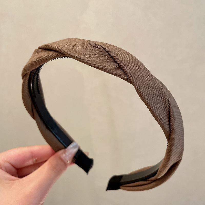 

Элегантная однотонная тканевая повязка на голову для женщин, девочек, милое украшение для волос, повязка на голову, простой обруч для волос, модный аксессуар для волос