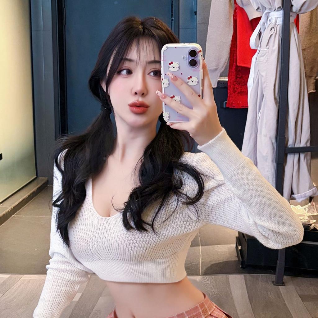 Sexy lingerie sexy jk plaid skirt low neckline sweater set pure desire uniform student 47