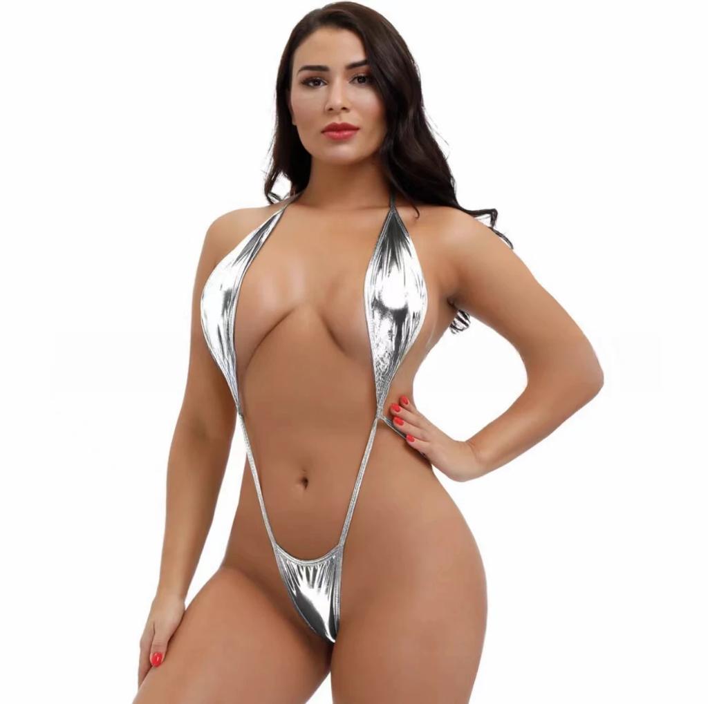 2025 hot selling women's sexy exotic lingerie one-piece swimsuit micro thong sexy teddy lingerie jumpsuit
