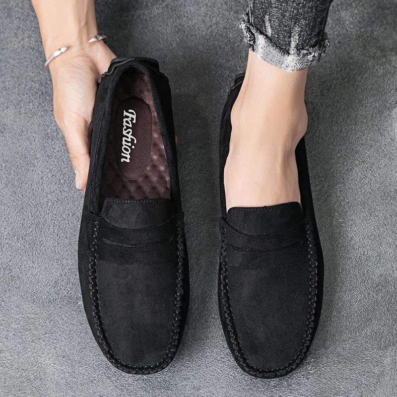 Men Casual Shoes Fashion 2026 Shoes Handmade Suede Genuine Leather Mens Loafers Moccasins Slip On Men's Flats Male Driving Shoes