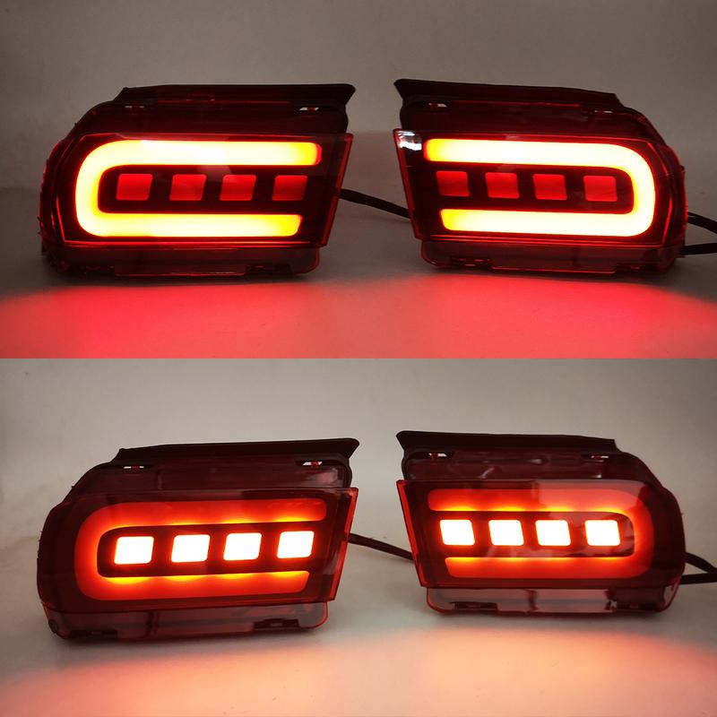 2PCS LED Reflector For Toyota Land Cruiser Prado 150 LC150 FJ150 GRJ150 2010 - Rear Bumper LED Tail Light Brake Light
