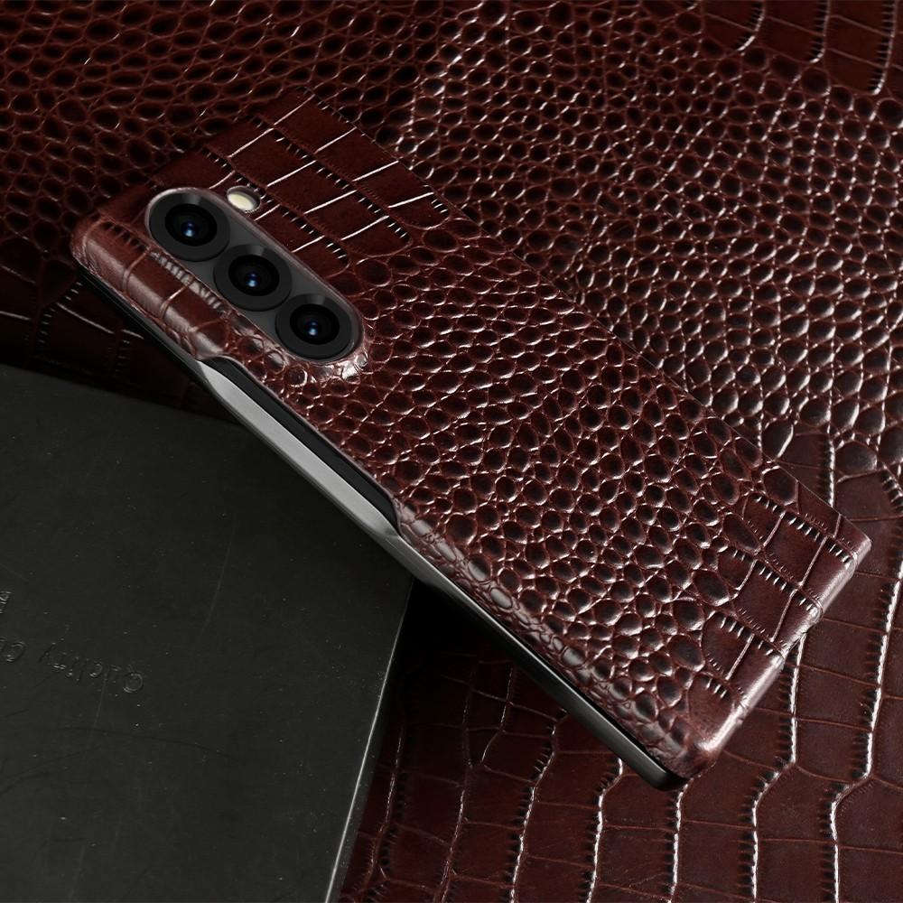 Hand Crafted Genuine Leather Case For Samsung Galaxy Fold 6 Fold 3 Mobile Phone Cover Galaxy Z Flip6 Back Shell Coque