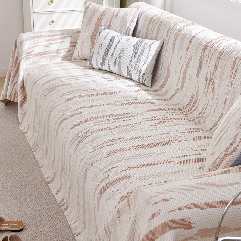 

Летнее ледяное шелковое полотенце для дивана с простым узором, универсальный чехол для дивана, пылезащитный чехол, цельный диван, большой тканевый чехол, летний коврик 200*130cm