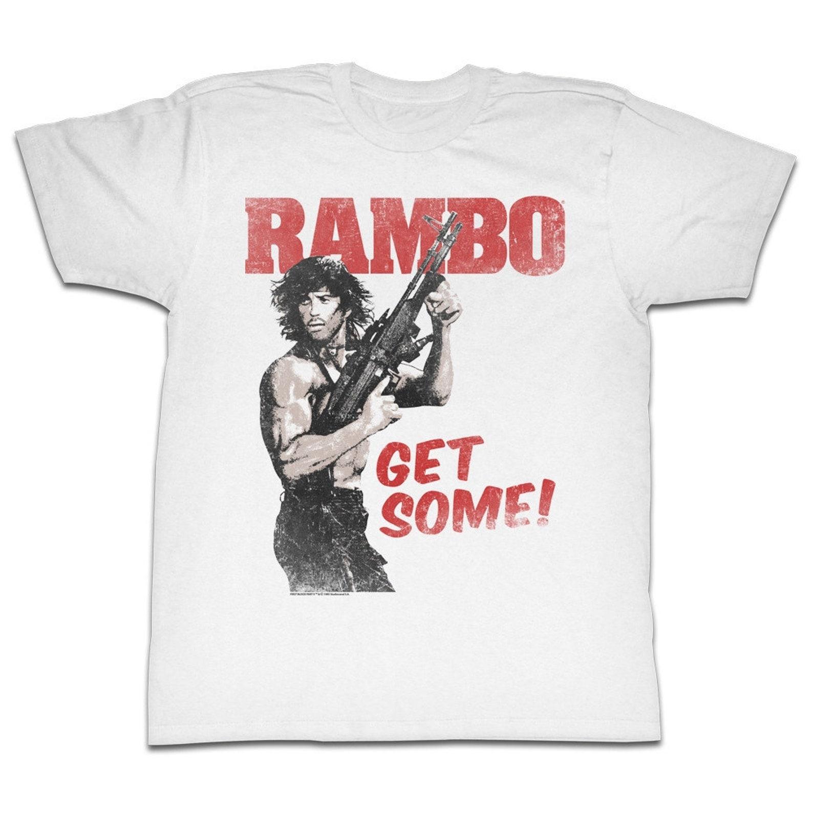Rambo Get Some White Adult T-Shirt S