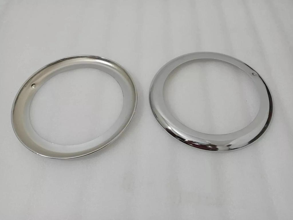 Headlight Retaining Set Bezel Chrome Rim Trim 8" For Willys Jeeps Truck
