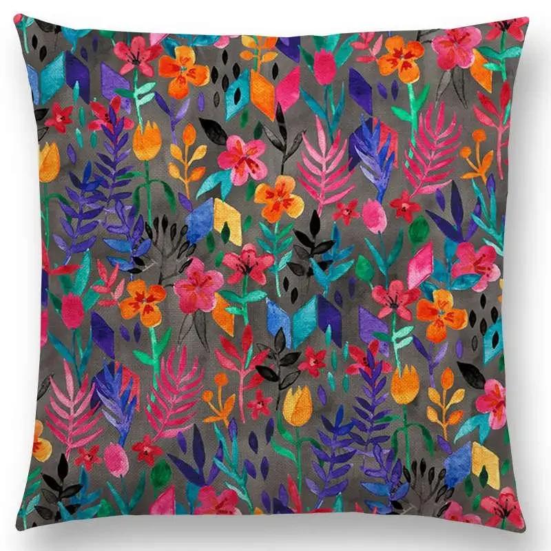 Nordic Throw Pillow Case Spring Leaves Print Cushion Cover Home Decor / Pillow Covers for Sofa Cushion Covers Hogar