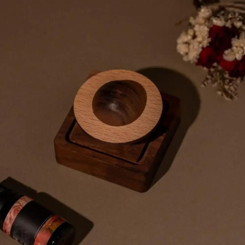 1/2PCS Incense Diffuser Gift Set Jupiter Orbit Diffuser Handcrafted Walnut Planetary Diffuser for Aromatherapy Decor for Friends