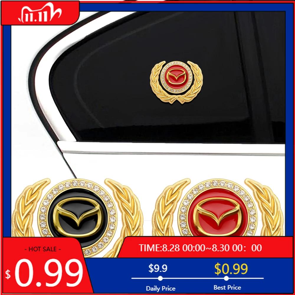 2025 Heiß 1 Stück 3D Metall Autoform Seitenmarkierung Fenster Karosserie Dekoration Aufkleber Abziehbild für Mazda 3 CX3 CX4 CX5 CX7 CX8 CX9 RX7 Atenza