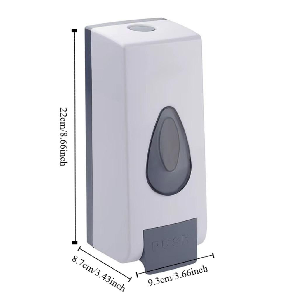 600ml Liquid Soap Dispenser Wall Mounted Refillable Manual Lotion Bottle No Punching Large Capacity Liquid Storage Container
