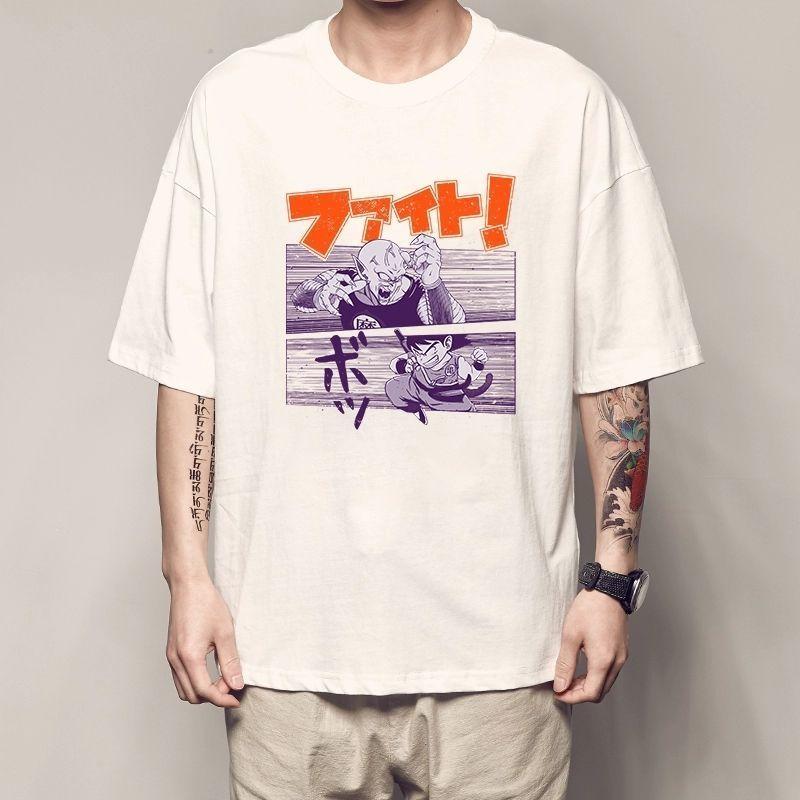 Last Language  Dragon Ball Little Wukong T-shirt Trunks Short-sleeved Dragon Ball Garin Fairy Peach White Clothes