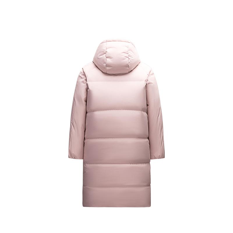Anta Quick Warm Four Defense Mid-Length Duck Down Jacket Women Outerwear Moran-Pink 962448902-2