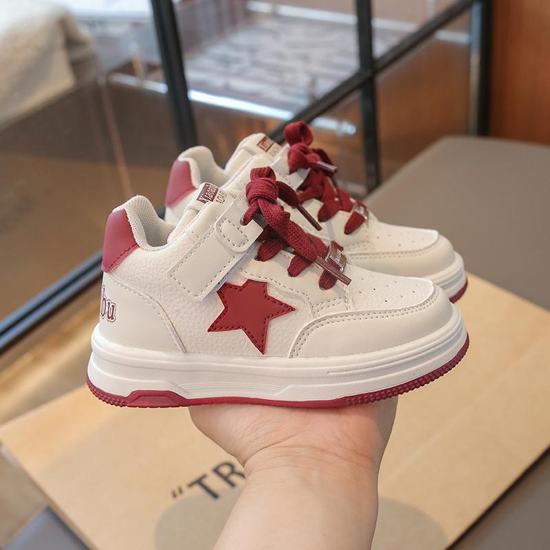 

Дитяче взуття Four Seasons з низьким верхом, дихаюче взуття для скейтбордингу, діти, учні, тренди, спортивні заняття для бігу, хлопчики та дівчата, зручні кросівки 37 червоний