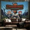 Tapestry da Parete Chainsaw Man Appeso Estetico alla Parete Coperta in Tessuto Stampato Arazzi Decorativi per Camera da Letto Soggiorno Arredamento per la Casa